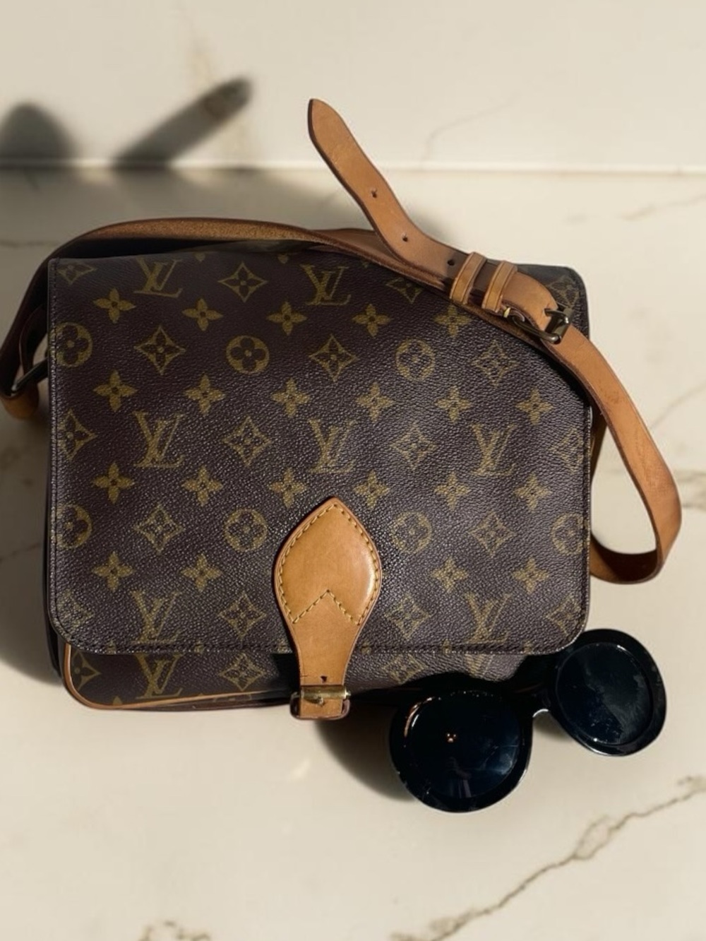 Authentic Louis Vuitton Cartouchiere GM Monogram Shoulder Bag